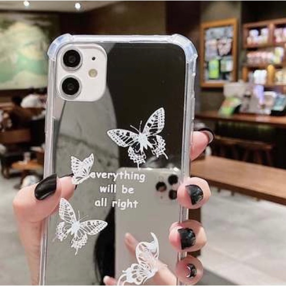 NIB Butterfly Mirror Anti-Fall Sleeve Phone Case For IPhone 13 - Picture 2 of 7
